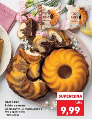 DAN CAKE Babka o smaku waniliowym lub marmurkowa