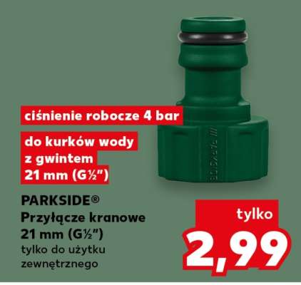 PARKSIDE® Przyłącze kranowe 21 mm (G½”)
