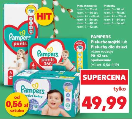 PAMPERS Pieluchomajtki lub Pieluchy dla dzieci