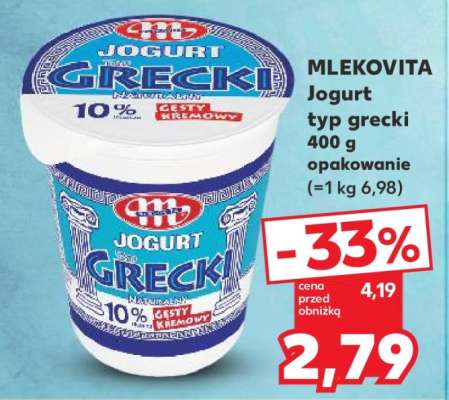 MLEKOVITA Jogurt typ grecki 400 g opakowanie