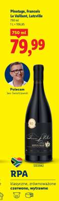 Pinotage, Francois Le Vaillant, Lutzville