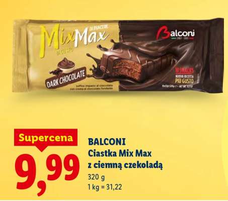 Balconi Ciastka Mix Max z ciemną czekoladą
