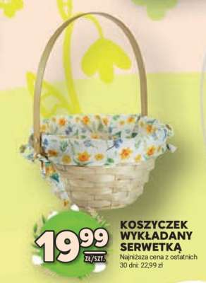 Koszyczek wykładany serwetką