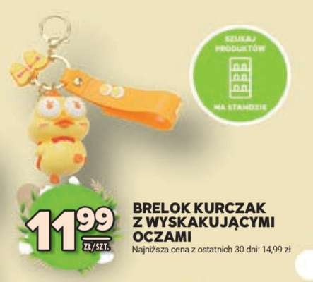 Brelok kurczak z wyskakującymi oczami