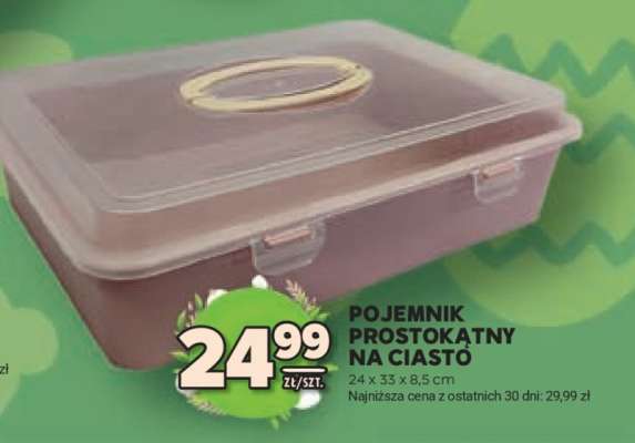 Pojemnik prostokątny na ciasto