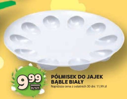 Półmisek do jajek bąble biały