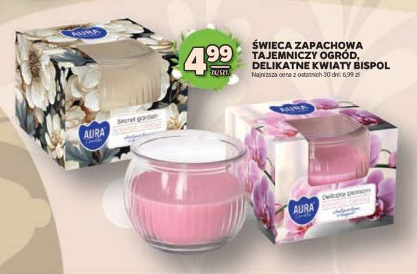 Świeca zapachowa Tajemniczy Ogród, Delikatne Kwiaty Bispol