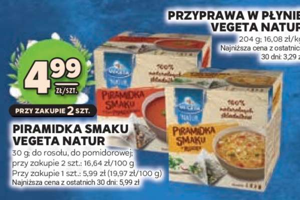 Piramidka smaku VEGETA NATUR