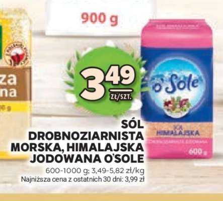 Sól drobnoziarnista morska, himalajska jodowana O'Sole