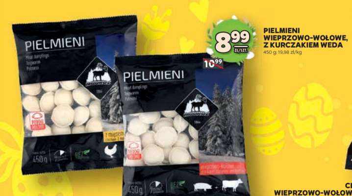 PIELMIENI WIEPRZOWO-WOŁOWE, Z KURCZAKIEM WEDA