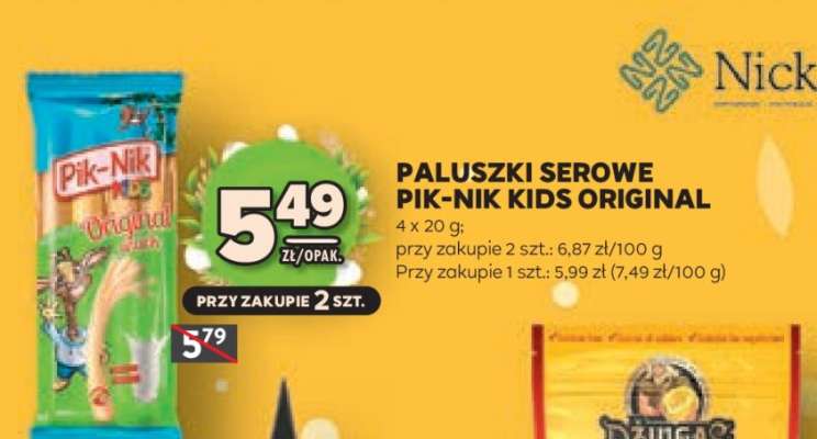 Paluszki Serowe Pik-Nik Kids Original