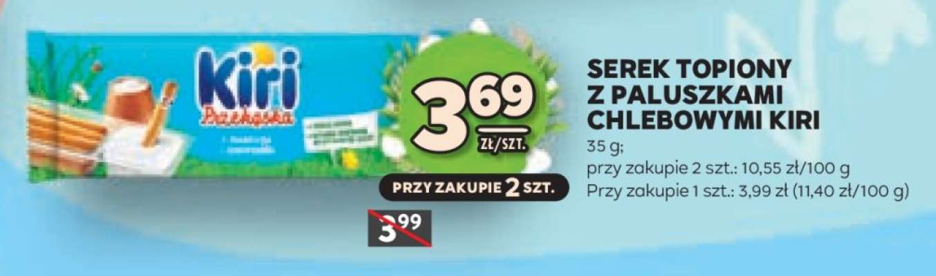 Serek topiony z paluszkami chlebowymi Kiri