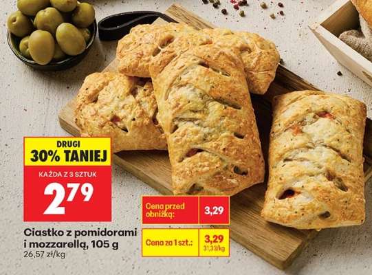 Ciastko z pomidorami i mozzarellą, 105 g