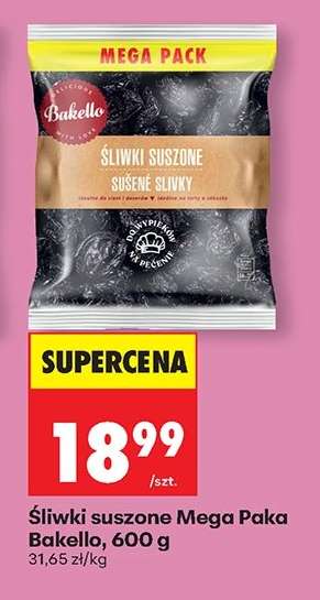 Śliwki suszone Mega Paka Bakello, 600 g