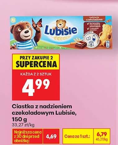 Ciastka z nadzieniem czekoladowym Lubisie, 150 g
