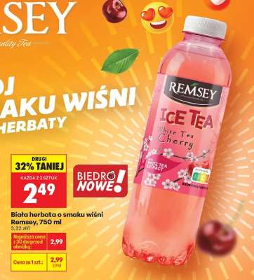 Biała herbata o smaku wiśni Remsey, 750 ml