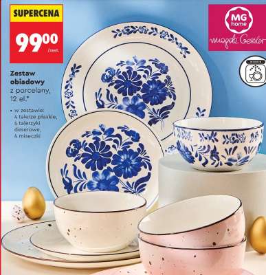 Zestaw obiadowy z porcelany, 12 el.