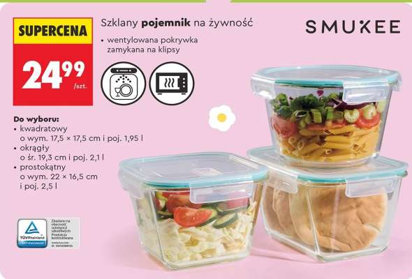 Szklany pojemnik na żywność*