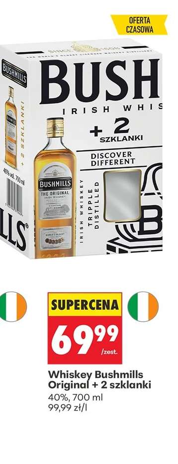 Whiskey Bushmills Original + 2 szklanki