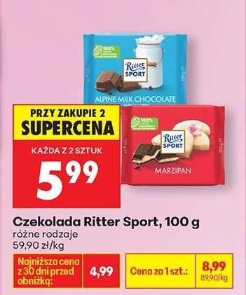 CZEKOLADA RITTER SPORT 100 G