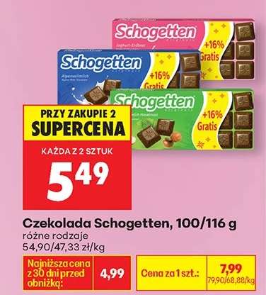 Czekolada Schogetten, 100/116 g