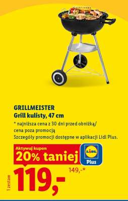 GRILLMEISTER Grill kulisty, 47 cm