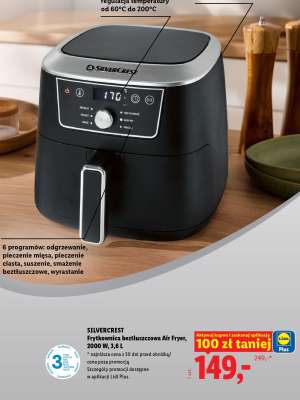 SILVERCREST Frytkownica beztłuszczowa Air Fryer, 2000 W, 3,6 L