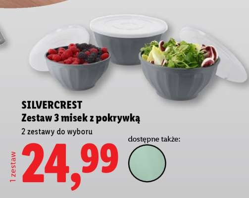 Silvercrest Zestaw 3 misek z pokrywką