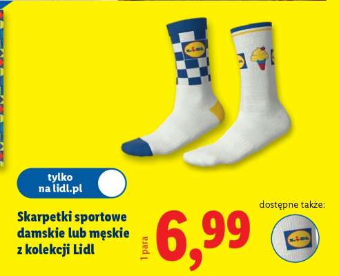 Skarpetki sportowe damskie lub męskie z kolekcji Lidl