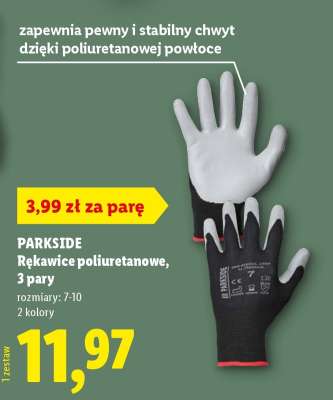 PARKSIDE Rękawice poliuretanowe, 3 pary