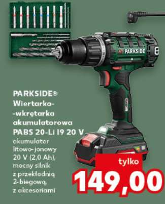PARKSIDE® Wiertarko-wkrętarka akumulatorowa PABS 20-Li I9 20 V