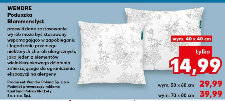 WENDRE Poduszka Blommenslyst