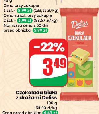 Czekolada biała z drażami Deliss