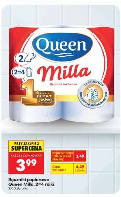 Ręczniki papierowe Queen Milla, 2=4 rolki