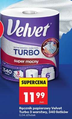 Ręcznik papierowy Velvet Turbo 3 warstwy 340 listków