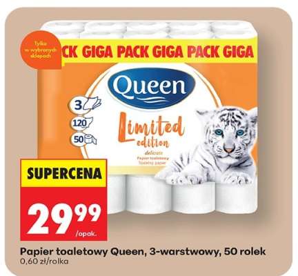 Papier toaletowy Queen, 3-warstwowy, 50 rolek