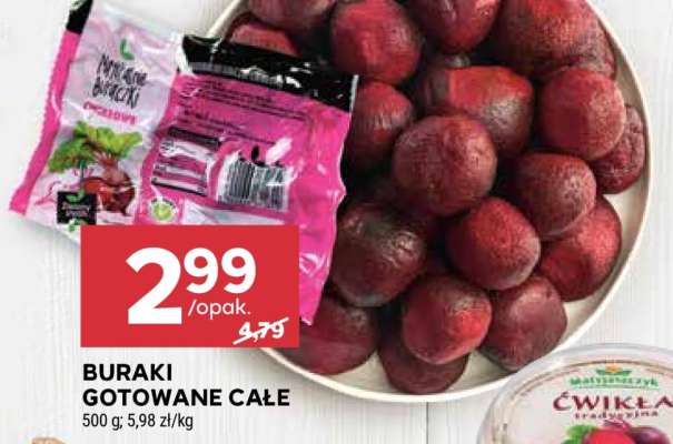 Buraki gotowane całe