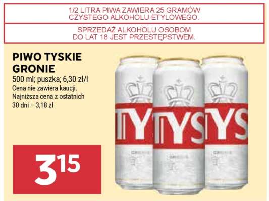 Piwo TYSKIE GRONIE
