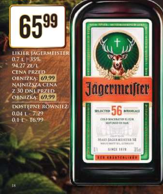 Likier Jägermeister 0,7 l 35%