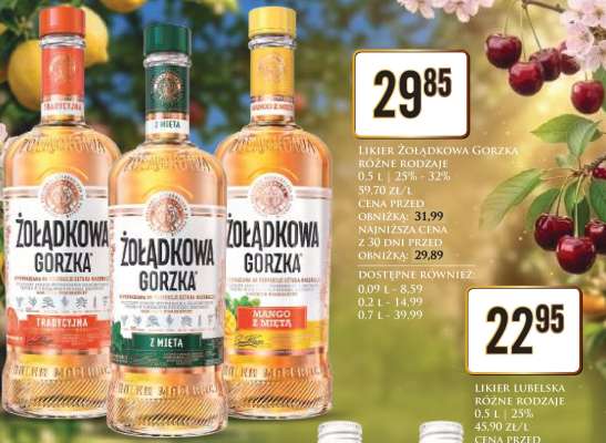 LIKIER ŻOŁĄDKOWA GORZKA - RÓŻNE RODZAJE