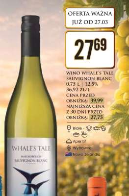 Wino Whale's Tale Sauvignon Blanc