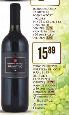Wino Primitivo Fortezza Dei Colli