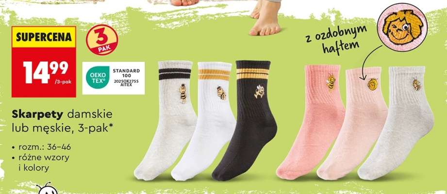 Skarpety damskie lub męskie 3 pak