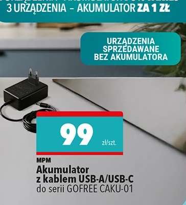 Akumulator z kablem USB-A/USB-C do serii GOFREE CAKU-01