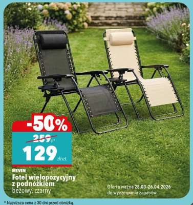 Fotel wielopozycyjny z podnóżkiem