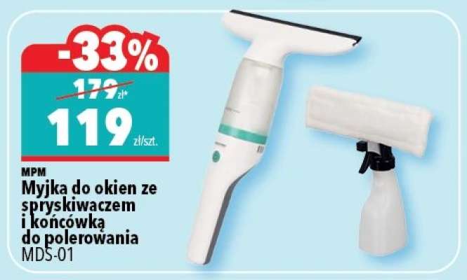 Myjka do okien ze spryskiwaczem i końcówką do polerowania