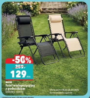 Fotel wielopozycyjny z podnóżkiem