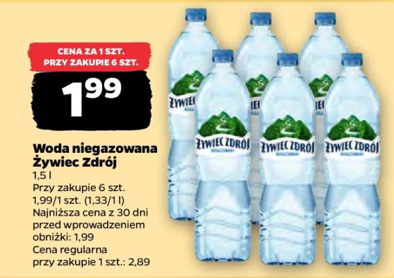 Woda niegazowana Żywiec Zdrój