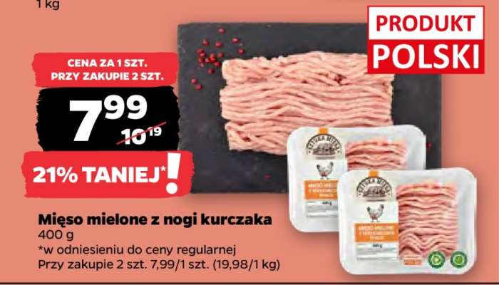 Mięso mielone z nogi kurczaka