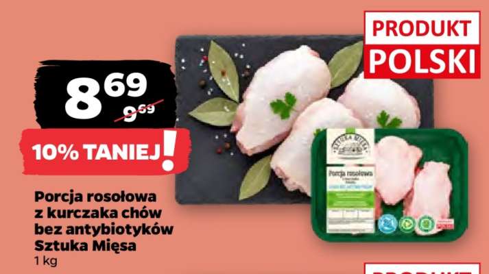 Porcja rosołowa z kurczaka chów bez antybiotyków Sztuka Mięsa